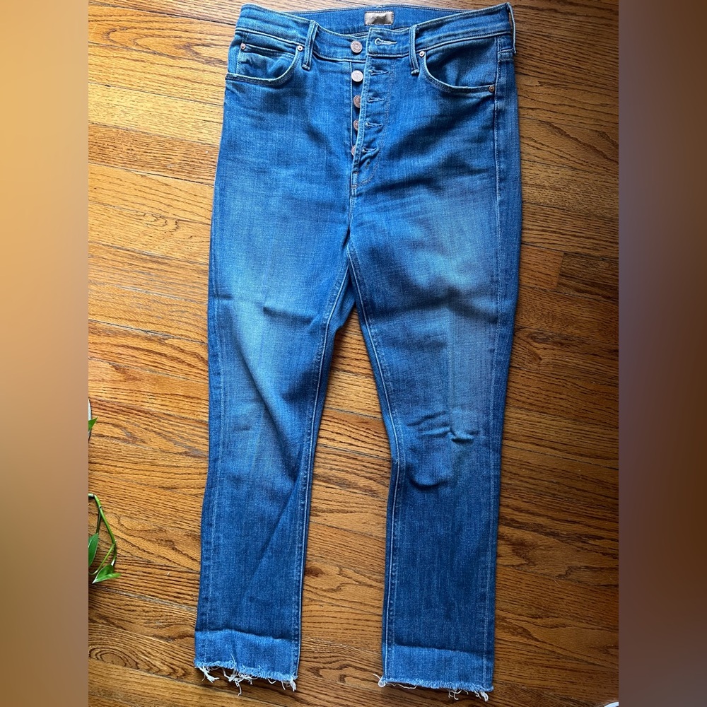 MOTHER Women's Blue Ankle Jeans